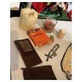 SCARF WITH RHINESTON MEDALIAN, CROSS, CARVED