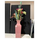 20" ROSE COLOR VASE 6" HW