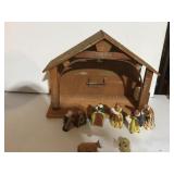 NATIVITY SET W/ PLASTIC FIGURES