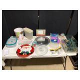 CHRISTMAS LIGHTS, SERVING PLATTERS, STORAGE