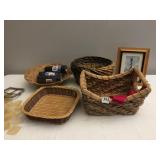 BASKETS, WIND CHIMES, LIGHTHOUSE PICTURE