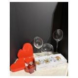 HEART BOXES, FIFTH AVE. TESTERS, TABLETOP GLASS