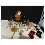 SANTA DOORSTOP/DÉCOR, CRANBERRY BOTTLE, KNICK