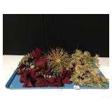 GOLD AND BURGUNDY CHRISTMAS WREATH MAKING