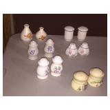 7 SETS OF SALT AND PEPPER SHAKERS, INCLUDING