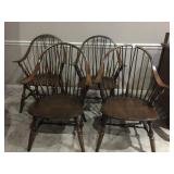 4 MATCHING SOLID WOOD CHAIRS