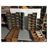 RUSTIC ORGANIZERS, GALVANIZED AND WOOD, 11 TOTAL,