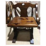 SEAT WOODEN, 27" H X 20.5 W X 15 D