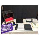 FILE CRATE WITH FOLDERS, BINDERS FULL OF SHEET