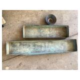 COPPER FLOWER TROUGHS AND MESH STRAINER, LARGEST