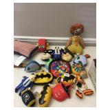 MCDONALD RONALD DOLL, WOOD GUN, CHRISTMAS TIE,