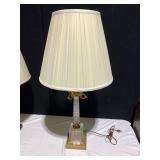31" GLASS AND METAL BASE LAMP