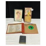 A BUNCH OF CHERRIES CO 1909, VINTAGE POWDER PUFF