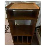 TEAK STEREO UNIT, 20X15.5X44H