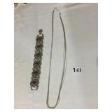 STERLING FINE MULTI STRAND NECKLACE AND STERLING