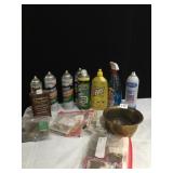 NAILS, PICTURE HOOKS, GLASS CLEANER, MULTI