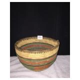 MULTI COLOR WOVEN BOWL 6" H X 10" W