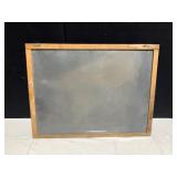 REAL SLATE CHALK BOARD, 25.5X19 WITH CHALK LEDGE