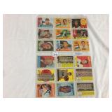 EIGHTEEN (18) DIFFERENT 1958 THRU 1960 TOPPS