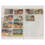 ELEVEN (11) MOSTLY DIFFERENT 1956 TOPPS BASEBALL