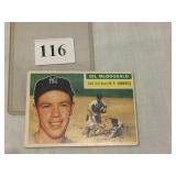 1956 TOPPS #225 GIL MCDOUGALD, CREASE UPPER RIGHT