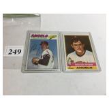 1976 TOPPS #330 AND 1977 TOPPS #650 NOLAN RYAN -