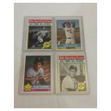4 DIFFERENT 1976 TOPPS BASEBALL HALL OF FAMERS