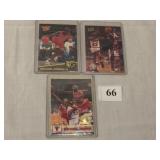 3 MICHAEL JORDAN BASKETBALL INSERT CARDS,