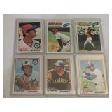 6 DIFFERENT 1977 AND 1978 TOPPS BASEBALL HALL OF