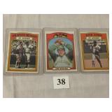 3 - 1972 TOPPS: #300 AARON, #330 HUNTER, #442
