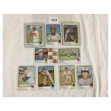 9 DIFFERENT 1973 TOPPS BASEBALL STARS AND HALL OF