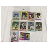 10 DIFFERENT 1975 AND 1976 TOPPS BASEBALL STARS