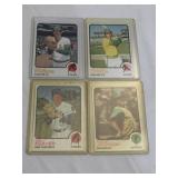 4 DIFFERENT 1973 BASEBALL HALL OF FAMERS
