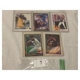 5 DIFFERENT BASEBALL HALL OF FAME CARDS,