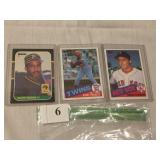 3 SUPER STAR ROOKIE CARDS 1985 TOPPS CLEMENS AND