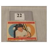 1960 TOPPS MICKEY MANTLE ALL STAR #563, SOME