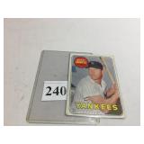 1969 TOPPS #500 MICKEY MANTLE, NOTE: SOME SURFACE