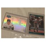 2 DIFFERENT MICKEY MANTLE INSERTS, 1992 SCORE THE