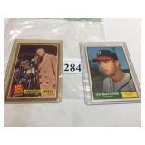 1961 TOPPS #120 ED MATHEWS (HOF) AND 1962 TOPPS