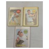 3 DIFFERENT 1969 TOPPS HALL OF FAMER CARDS
