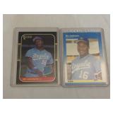 2 - 1987 BO JACKSON ROOKIE CARDS FLEER #369 AND