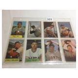 8 DIFFERENT 1953 BOWMAN COLOR AND 1954 BASEBALL