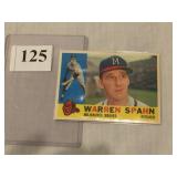 1960 TOPPS #445 WARREN SPAHN HOF