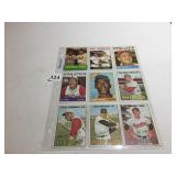 9 DIFFERENT 1963, 1964, 1966, AND 1967 TOPPS