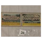 2 - 1956 TOPPS TEAM CARDS: PIRATES #121 AND