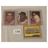 4 -1962 TOPPS #28 MINOSO HOF, #85 HODGES HOF,