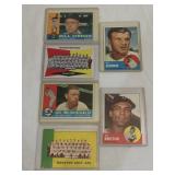 6 DIFFERENT 1960 AND 1963 TOPPS CARDS