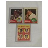 3 DIFFERENT 1963 TOPPS HALL OF FAMER CARDS