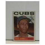 1964 TOPPS ERNIE BANKS NUMBER 55 AUTOGRAPHED