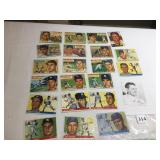 LOT OF 21 TOPPS BASEBALL 1953-1956 POOR CONDITION